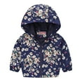 thumbnail image 1 of Vedolay Girls Winter Coat 2023 Hooded Long Sleeve Zipper Warm Outerwears Dark Blue,110, 1 of 3