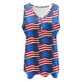 thumbnail image 1 of Vedolay Going Out Tops American Flag Shirts Women 4th of July Sleeveless Tank Tops,A-Blue XXL, 1 of 4