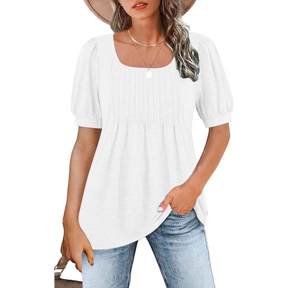 Vedolay Going Out Tops Women 2023 Basic Crop Top Short Sleeve Solid Color Slim Fitted Shirt Tee Crew Neck Tops Summer,White XXL