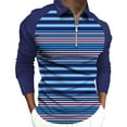 thumbnail image 1 of Vedolay Golf Polos for Men Fall Printed Tunics Top Plus Size for Men Blue,XL, 1 of 5