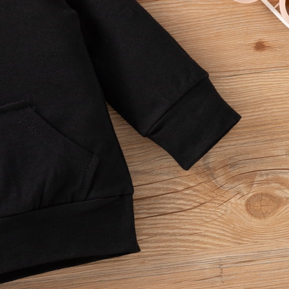 Vedolay Grils 2023 Outfits Little Girl Floral Clothes Long Sleeve Shirt +Flower Elastic Pants Pant Fall 2PCS Outfits,Black 18-24 Months