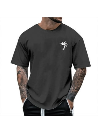 adviicd Mens Shirts Casual Tee Men's Venice Burnout Notch Neck Tee Shirt  Male Casual T-Shirt
