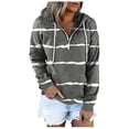 thumbnail image 1 of Vedolay Half Zip Sweatshirt Women 2023 Hoodies for Women 2023 Oversized Hooded Sweatshirts Casual Long Sleeve Pullover Loose Lightweight Fall Clothes,Gray L, 1 of 4