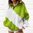 thumbnail image 1 of Vedolay Half Zip Sweatshirt Women Hoodies for Women 2023 Casual Striped Sweatshirt Oversized Long Sleeve Pullover Tops,Mint Green S, 1 of 3