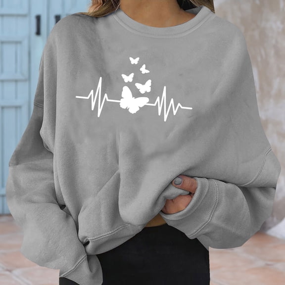 Vedolay Half Zip Sweatshirt Women Women's 2023 Casual Hoodies Long Sleeve Solid Lightweight Pullover Tops Loose Sweatshirt,Gray XXL
