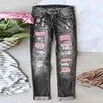 thumbnail image 1 of Vedolay High Waisted Jeans Women's High Waist Baggy Loose Streetwear Denim Pants with Pockets,Pink S, 1 of 3