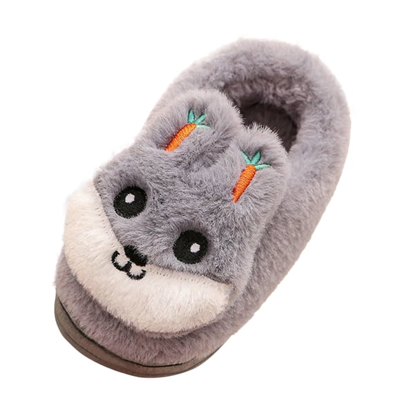 Vedolay Home Shoes for Toddler Girls Fashion Winter Boys Girls Slippers Grey,36