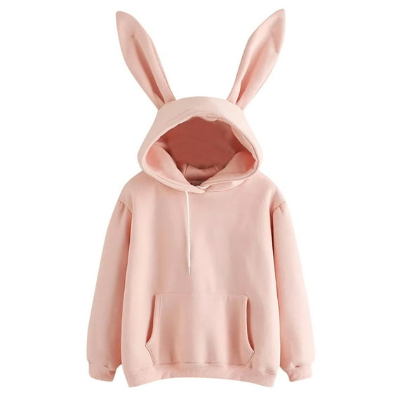 Vedolay Hooded Cardigan Sweaters for Women Fashion 2023 Casual Oversized Loose Fit V-Neck Long Sleeves Pullover Sweatshirts Tunic Zip up Hoodie Y2k Pink,M