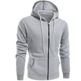 thumbnail image 1 of Vedolay Hoodie for Men 2023 Solid Color Long Sleeve Hoodies Sweater Gray,3XL, 1 of 2