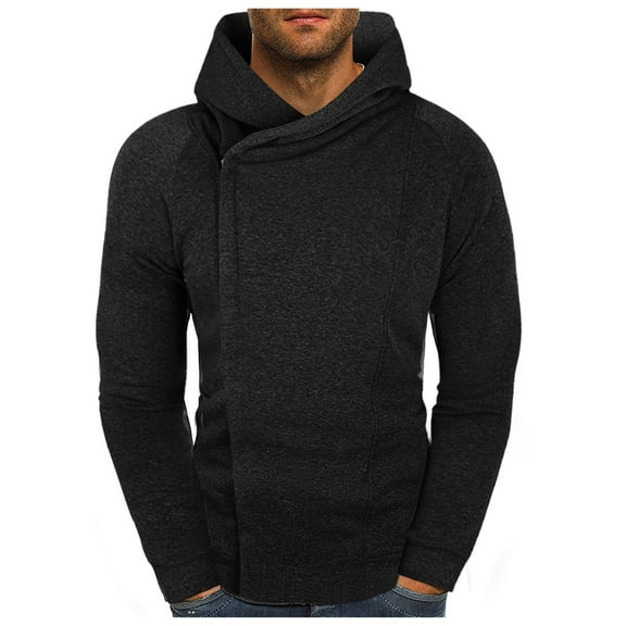 Vedolay Hoodie for Men Long Sleeve Slim Fit Sweater Top Black,2XL