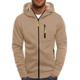 thumbnail image 1 of Vedolay Hoodies Men 2023 Long Sleeve Casual Loose Pullover Shirt Blouse Khaki,3XL, 1 of 5