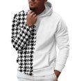 thumbnail image 1 of Vedolay Hoodies Men Oversized V-Neck Long Sleeve Pocket Tunic Sweatshirts White,XL, 1 of 4