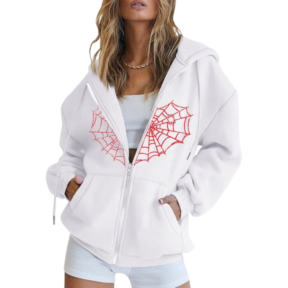 Vedolay Hoodies Women Women's 2023 Casual Long Sleeve Crew Neck Relaxed Fit Pullovers Sweatshirts,White L