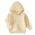 thumbnail image 1 of Vedolay Hoodies for Boys Casual Warm Long Sleeve Tops for Kids Boys Girls Sweatshirt Hooded Sweater Beige,80, 1 of 5
