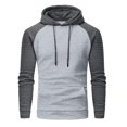 thumbnail image 1 of Vedolay Hoodies for Men 2023 Plus Size Long Sleeve V-Neck Tunic Tunic Gray,XL, 1 of 4