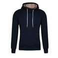 thumbnail image 1 of Vedolay Hoodies for Men Hooded Pocket Open Front Knit Jacket Sweater Cardigan Navy,L, 1 of 4