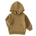thumbnail image 1 of Vedolay Hoodies for Teen Boys Toddler Girls Boys Hoodie Coat Warm Winter Hoodies Casual Jacket Outwear Khaki,110, 1 of 5