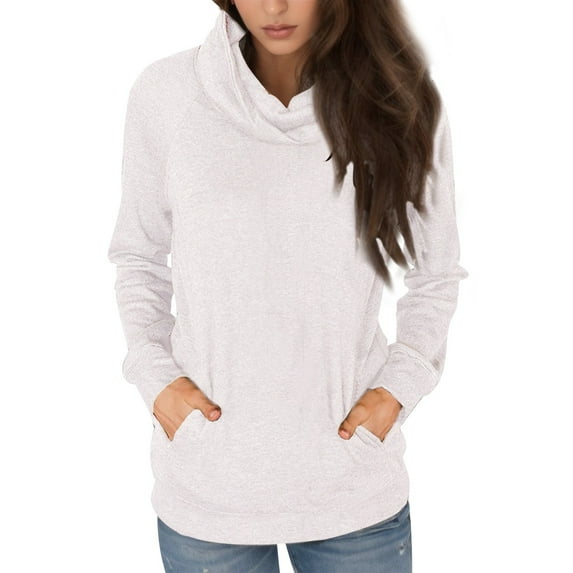 Vedolay Hoodies for Women 2023 Casual Oversized Long Sleeve Hoodie Sweatshirts White,S