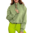 thumbnail image 1 of Vedolay Hoodies for Women 2023 Loose T-Shirts Tops Tie Long Sleeve Loose Sweatshirts Green,2XL, 1 of 5