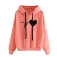 thumbnail image 1 of Vedolay Hoodies for Women Women's Half Zip Crop Sweatshirt Workout Hoodie High Neck Long Sleeve Clothes,Pink S, 1 of 4