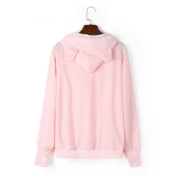 Vedolay Hoodies for Women Womens Sweatshirts Long Sleeve Crew Neck Pullover Casual 2023 Fall Clothes,Pink S