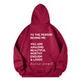 thumbnail image 1 of Vedolay Hoodies for Women's 2023 Zip Up Hoodies Oversized Sweatshirt Cute Fall Casual Clothing with Pockets,Red L, 1 of 4
