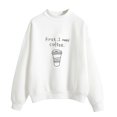 thumbnail image 1 of Vedolay Hoodless Sweatshirts for Women 2023 Half Zip Pullover Sweatshirts Quarter Zip Oversized Hoodies White,2XL, 1 of 5