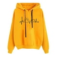 thumbnail image 1 of Vedolay Hoodless Sweatshirts for Women Fashion Slim Pullover Sweatshirt Round Neck Long Sleeve Pullover Tops Womens Fashion Yellow,3XL, 1 of 4