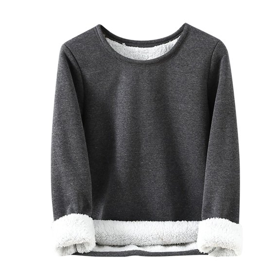 Vedolay Hoodless Sweatshirts for Women Printed Stand Up Collar Long Sleeve2023 Hoodless Sweater Dark Gray,2XL