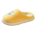 thumbnail image 1 of Vedolay House Slippers for Women Men Soft Plush Cozy House Slippers Slip-On Slippers Yellow,38-39, 1 of 5