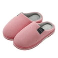 thumbnail image 1 of Vedolay House Slippers for Women Warm Knit Bootie Slippers Comfy Boots House Shoes Pink,36-37, 1 of 3