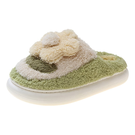 Vedolay Indoor Slippers Soft Plush Cozy Indoor Outdoor Slippers Green,37