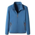thumbnail image 1 of Vedolay Jacket Coat 2023 Long Sleeve Bomber Jacket Coat with Pocket Clothes Blue,2XL, 1 of 4