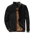 thumbnail image 1 of Vedolay Jacket Coat Fashion Casual Autumn Thick Hooded Jacket Black,2XL, 1 of 3