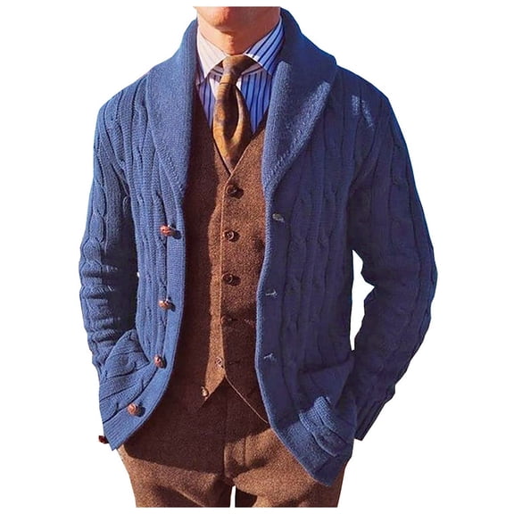 Vedolay Jacket Coat Lightweight Open-Front Cardigan Blazer Jackets for Men Clothes Dark Blue,3XL