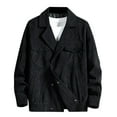thumbnail image 1 of Vedolay Jacket Coat Long Sleeve Button Down Solid Blazer Jackets Black,3XL, 1 of 4