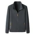 thumbnail image 1 of Vedolay Jacket Coat Long Sleeve Button Down Solid Blazer Jackets Clothes Dark Gray,M, 1 of 4