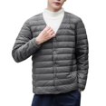thumbnail image 1 of Vedolay Jacket Coat Outdoor Autumn Winter Hooded Windbreaker Clothes Grey,XL, 1 of 5