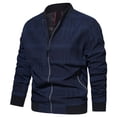 thumbnail image 1 of Vedolay Jacket Coat Winter Front Zip Jackets Long Sleeve Overcoats Hooded Coat Blue,3XL, 1 of 4