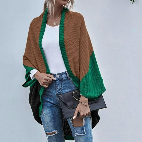 Vedolay Jackets Women's Oversized Fringe Casual Jacket Long Sleeve Casual Jackets,Army Green M