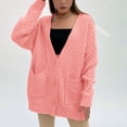 thumbnail image 1 of Vedolay Jackets Womens Plus Size Elegant Split Long Sleeve Open Front Office Casual Jacket,Pink S, 1 of 5