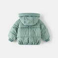 thumbnail image 1 of Vedolay Jackets for Girls Boy's Long Sleeve Sherpa Jackets Winter Padded Top for Kids Outfit,Green 18-24 Months, 1 of 5