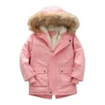 thumbnail image 1 of Vedolay Jackets for Girls Boy's Winter Long Sleeve Fashion Thick Warm down Soft Jacket,Pink 4-5 Years, 1 of 2