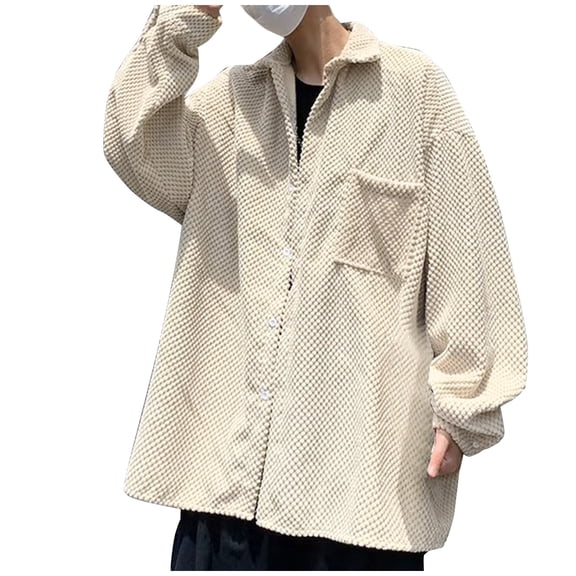 Vedolay Jackets for Men Autumn Cardigan Casual Floral Print Cardigan Khaki,2XL