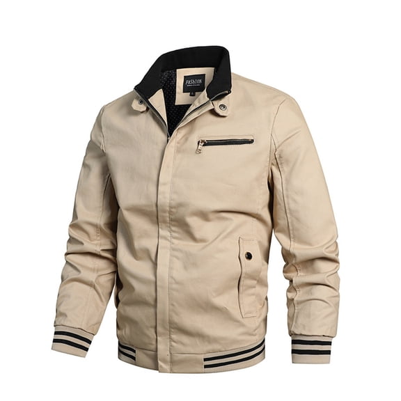 Vedolay Jackets for Men Button Down Long Sleeve Soft Blazer Jacket Cardigan Beige,2XL