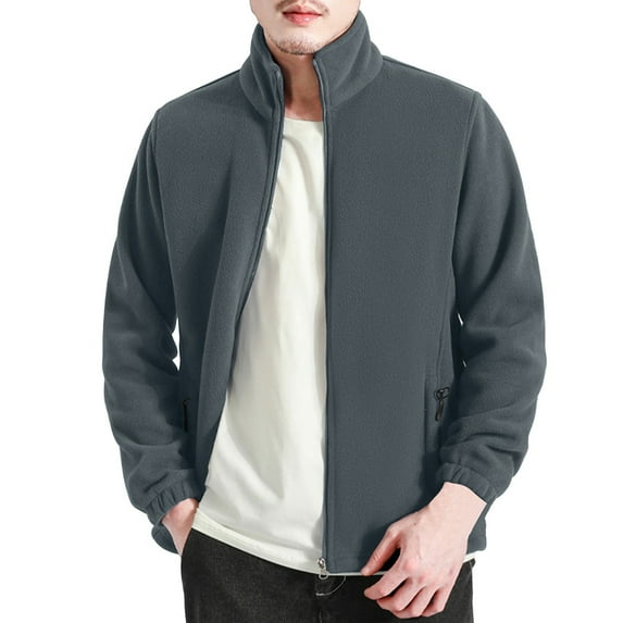 Vedolay Jackets for Men Casual Button Work Fall Coat 2023 Jacket Grey,4XL