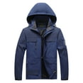thumbnail image 1 of Vedolay Jackets for Men Casual Button Work Fall Coat Jacket Coat Dark Blue,2XL, 1 of 1