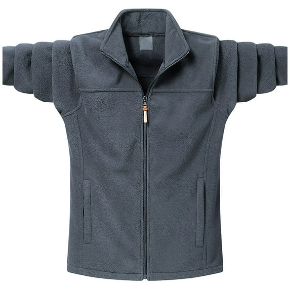 Vedolay Jackets for Men Fall Coat Casual Winter Jacket Coat Grey,3XL