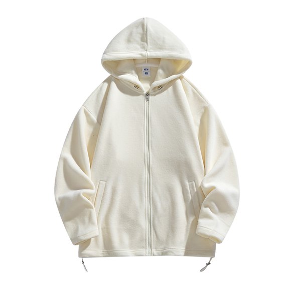 Vedolay Jackets for Men Half Zip Pullover Sweatshirts Quarter Zip Oversized Hoodies White,M