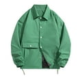 thumbnail image 1 of Vedolay Jackets for Men Long Sleeve Cardigan Blouse Clothes Green,L, 1 of 4